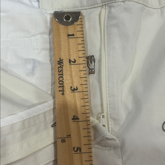 Talbots Cat Print Cropped Chino Pants Womens Size 12 Preppy cream embroidered - Picture 10 of 13